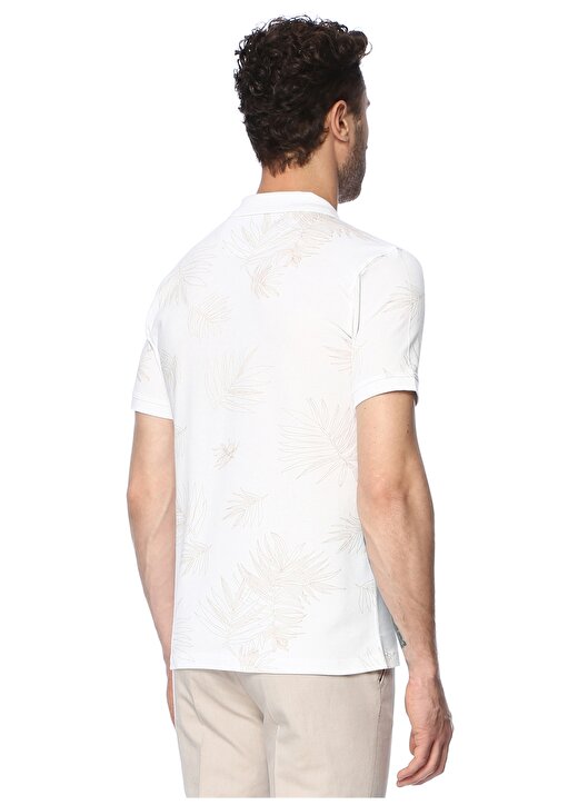 Network Beyaz Bej Desenli T-Shirt 3