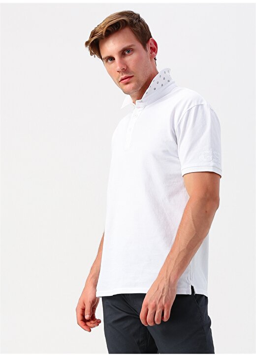 George Hogg Beyaz Polo Yaka T-Shirt 3