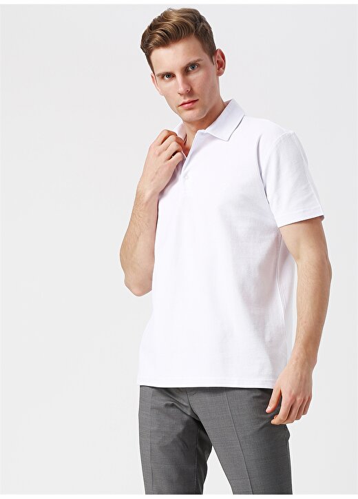 George Hogg Polo Yaka Beyaz T-Shirt 4