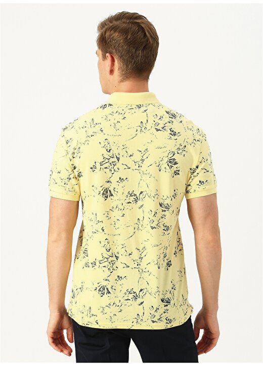 George Hogg Desenli Polo Yaka Sarı T-Shirt 4