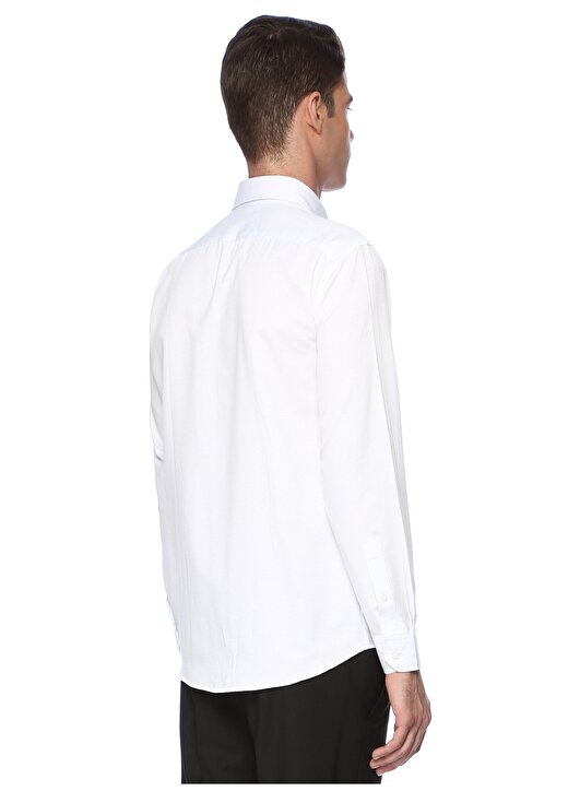 George Hogg Gömlek Yaka Slim Fit Beyaz Erkek Gömlek 3