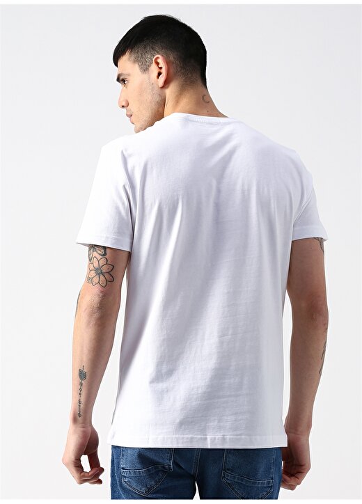 Calvin Klein Jeans Erkek Beyaz T-Shirt CK MONOGRAM FRONT LOGO SLIM SS-Brig 4