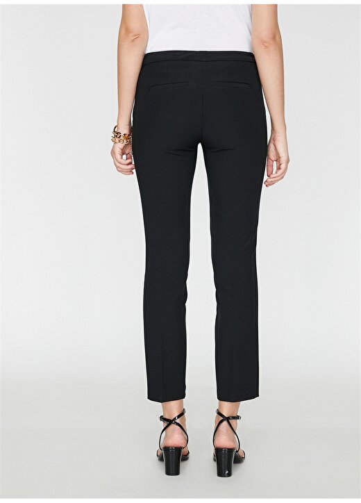 Koton Polyester Elastan Siyah Kadın Pantolon 4