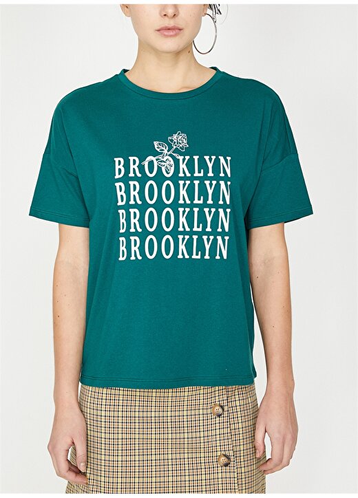 Koton Yeşil Kadın T-Shirt 9YAL18583IK 3