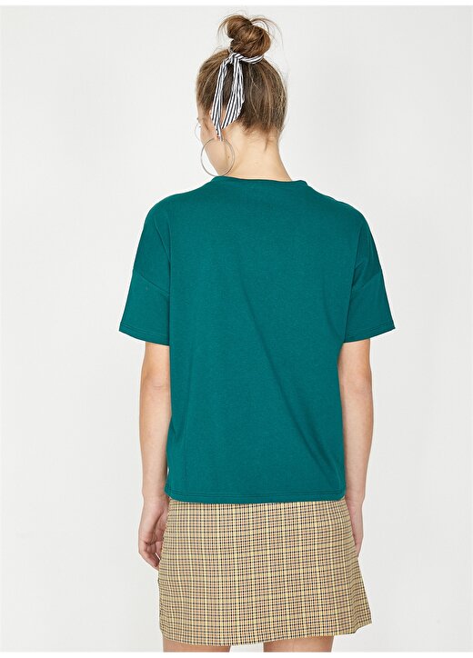 Koton Yeşil Kadın T-Shirt 9YAL18583IK 4