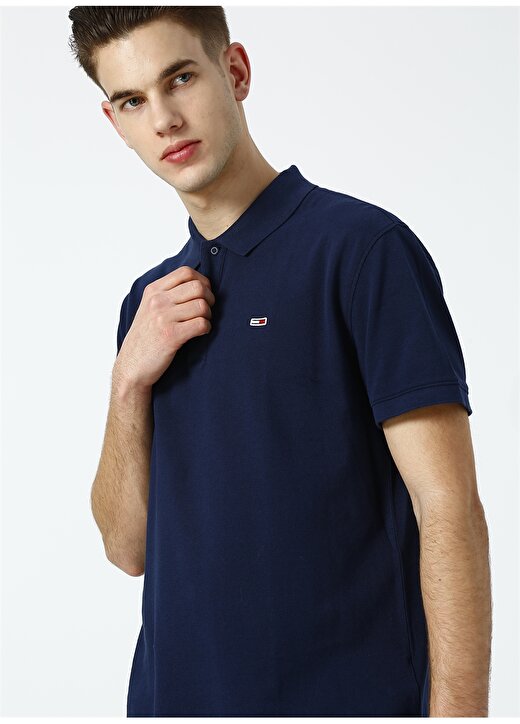 Tommy Jeans Polo Yaka Lacivert Polo T-Shirt 1