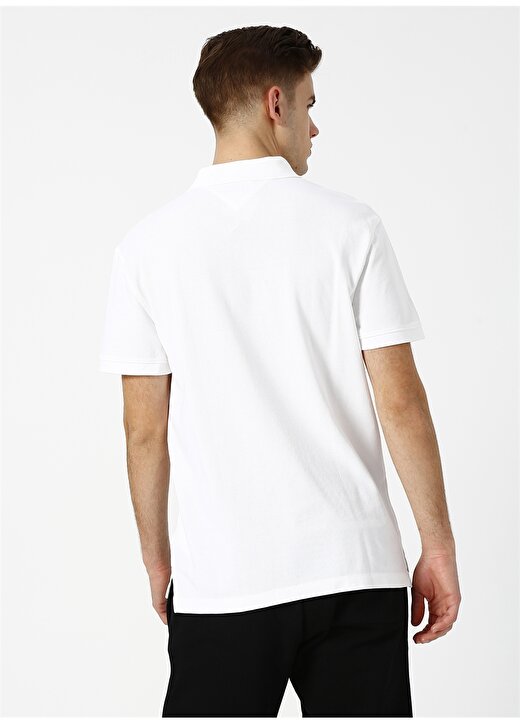 Tommy Jeans Polo Yaka Beyaz Polo T-Shirt 4
