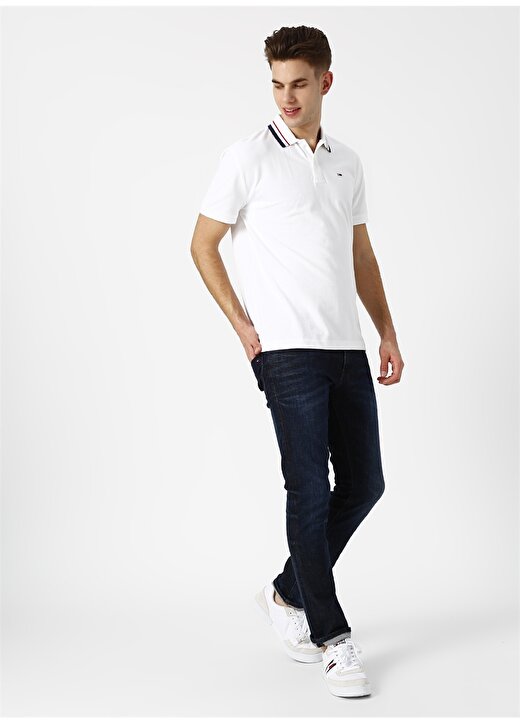 Tommy Jeans Polo Yaka Beyaz Polo T-Shirt 2