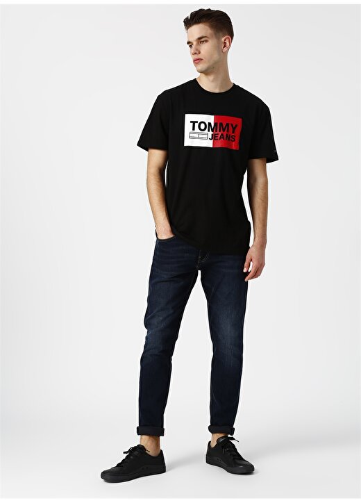 Tommy Jeans Baskılı Siyah T-Shirt 2