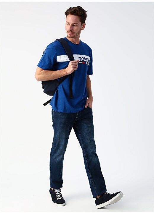 Tommy Jeans Bisiklet Yaka Mavi T-Shirt 2