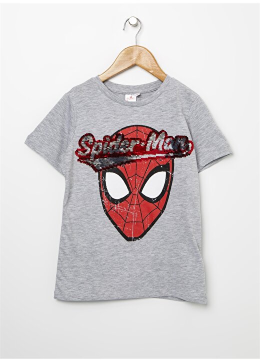 Limon Spider Man Gri Melanj Erkek Çocukt-Shirt 2