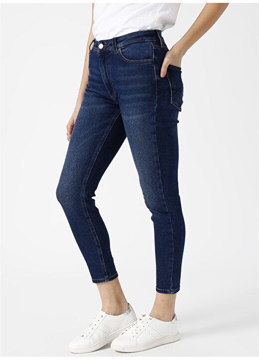 Tommy Jeans Yüksek Bel Skinny Lacivert Denim Pantolon 3
