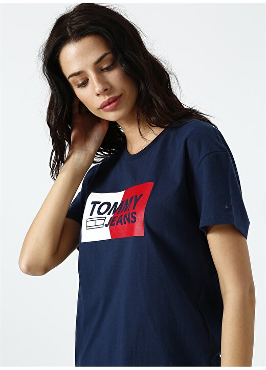 Tommy Jeans Baskılı Lacivert T-Shirt 3