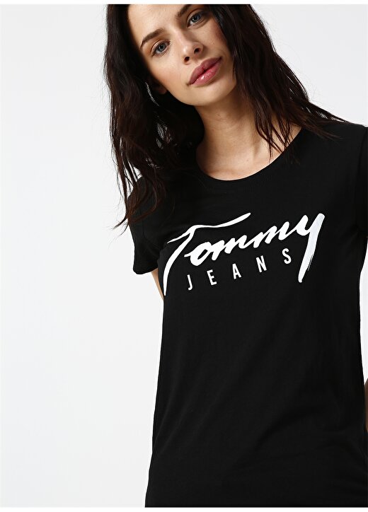 Tommy Jeans Yazılı Siyah T-Shirt 3