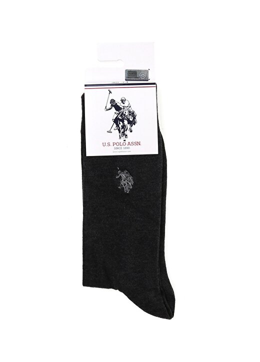 U.S. Polo Assn. Antrasit Melanj Erkek Çorap A081SZ013.MICROERI 1