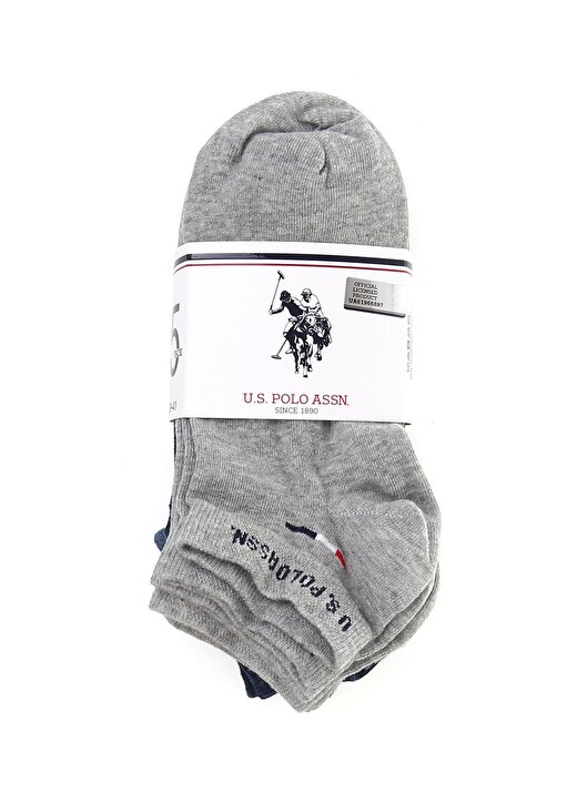 U.S. Polo Assn. Gri Melanj Erkek Çorap 1