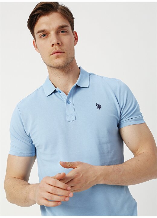 U.S. Polo Assn. Açık İndigo Erkek Polo T-Shirt 1