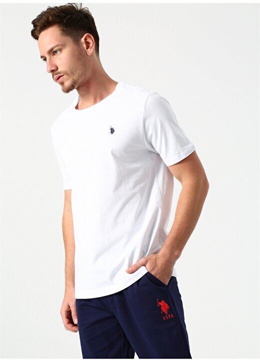 U.S. Polo Assn. Beyaz Erkek T-Shirt 3