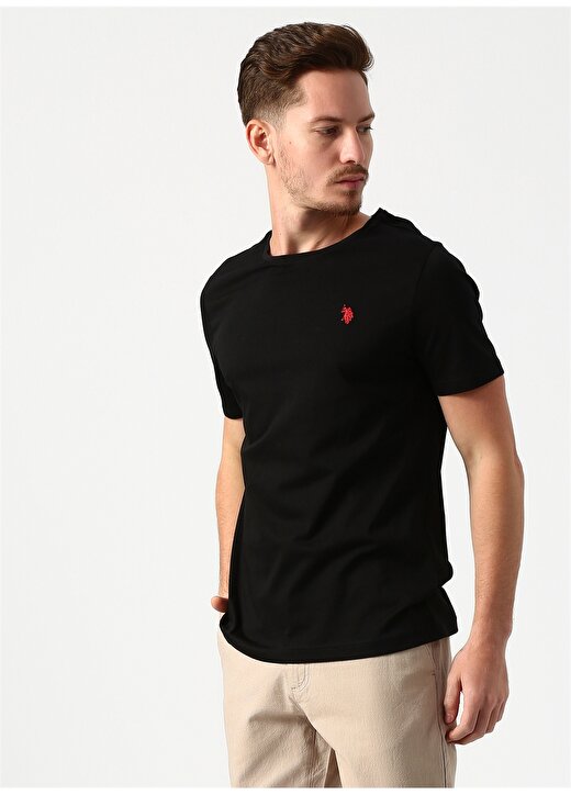 U.S. Polo Assn. Siyah Erkek T-Shirt 3