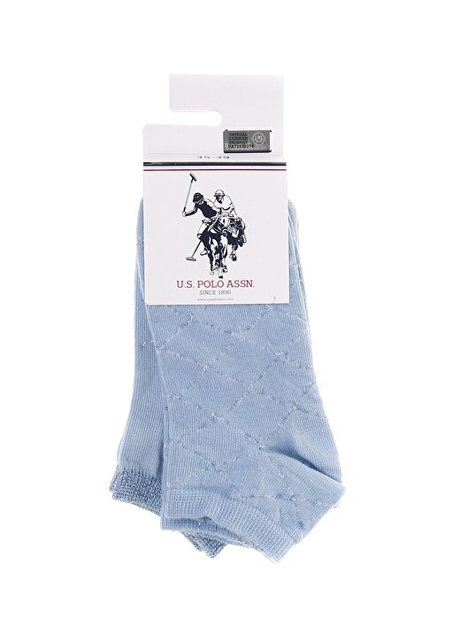 U.S. Polo Assn. Açık Mavi Kadın Soket Çorap 1