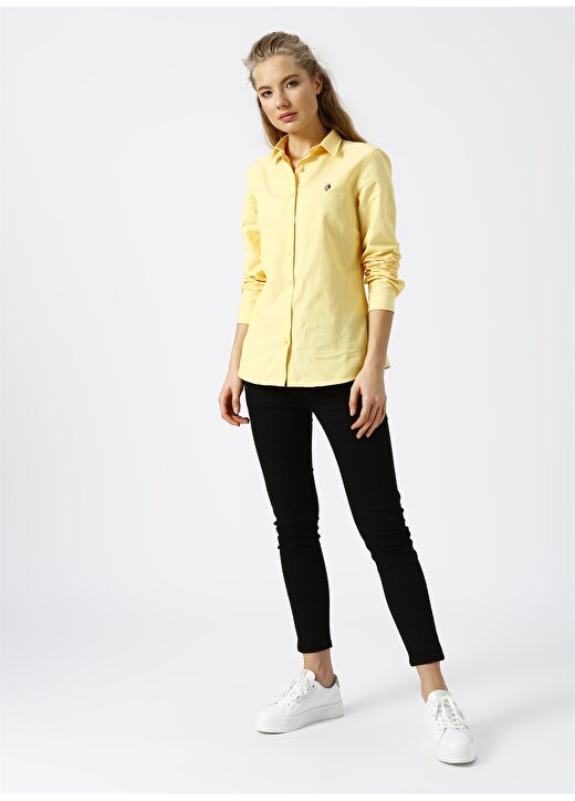 U.S. Polo Assn. Sarı Kadın Gömlek 2
