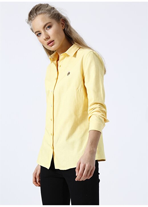 U.S. Polo Assn. Sarı Kadın Gömlek 3