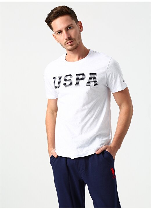 U.S. Polo Assn. Beyaz Erkek Polo T-Shirt 3