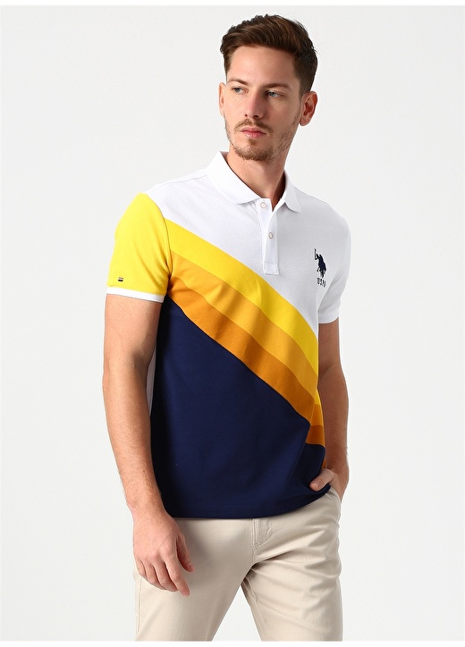 U.S. Polo Assn. Sarı Erkek Polo T-Shirt 3