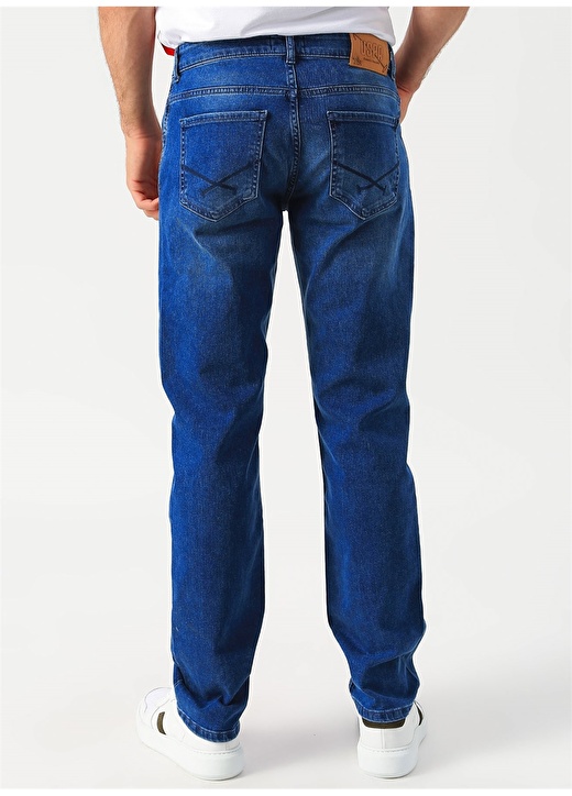 U.S. Polo Assn. Mavi Straight Denim Pantolon 4