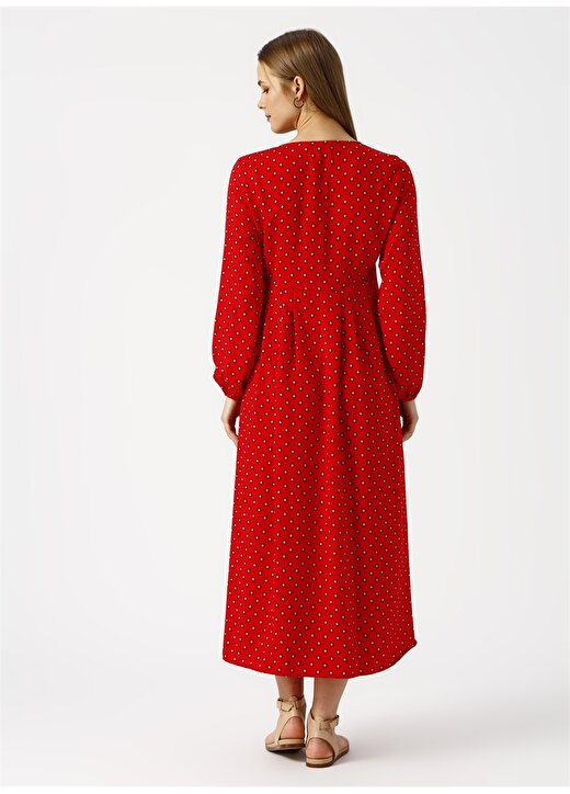 Only 15171899 Kırmızı Kadın Elbise 4
