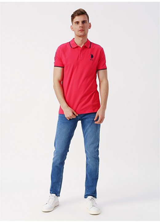 U.S. Polo Assn. Kırmızı Erkek Polo T-Shirt 3