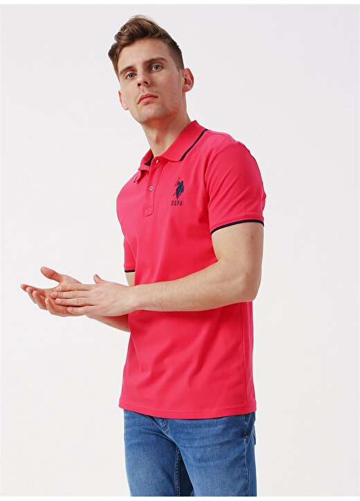 U.S. Polo Assn. Kırmızı Erkek Polo T-Shirt 4