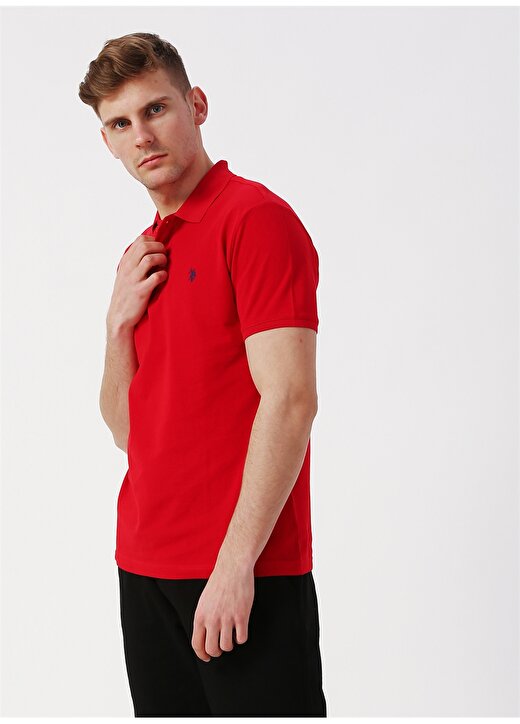 U.S. Polo Assn. Kırmızı Erkek Polo T-Shirt 3