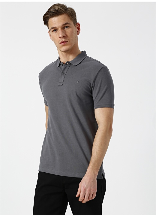 Pierre Cardin Polo Yaka Koyu Gri T-Shirt 4