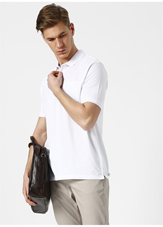 Pierre Cardin Polo Yaka Beyaz T-Shirt 4