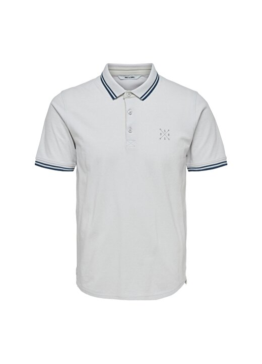 Only & Sons Mavi Çizgili Beyaz Erkek Polo Tişört 1
