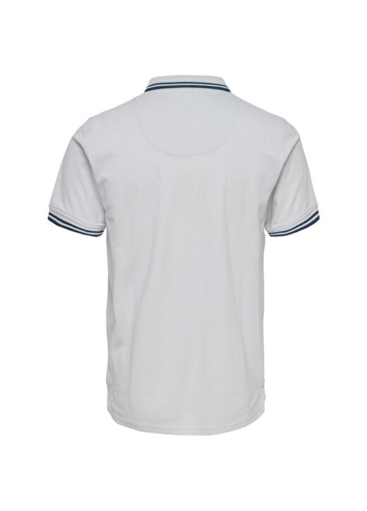 Only & Sons Mavi Çizgili Beyaz Erkek Polo Tişört 2