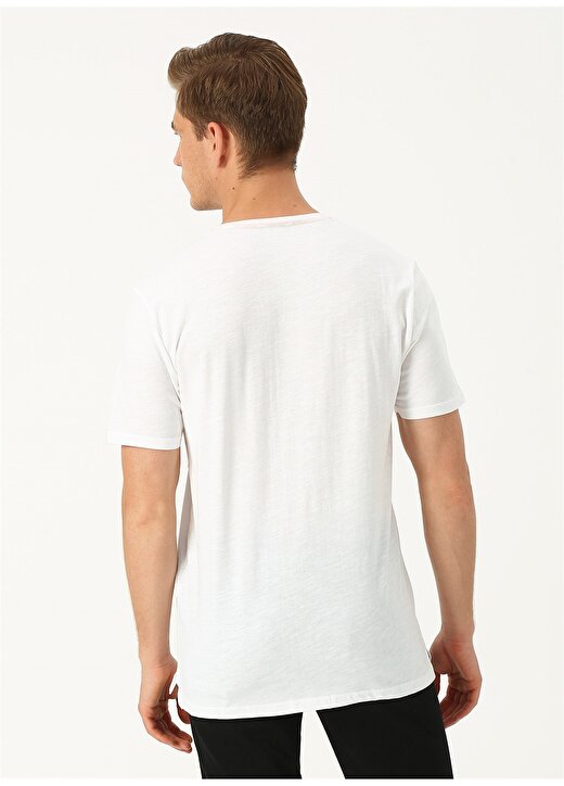 Only & Sons Baskılı Beyaz T-Shirt 4