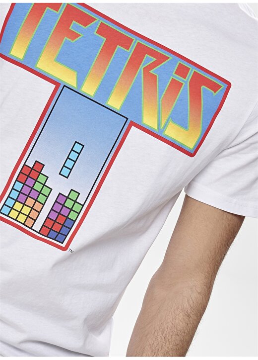Only & Sons Tetris Baskılı Beyaz T-Shirt 2