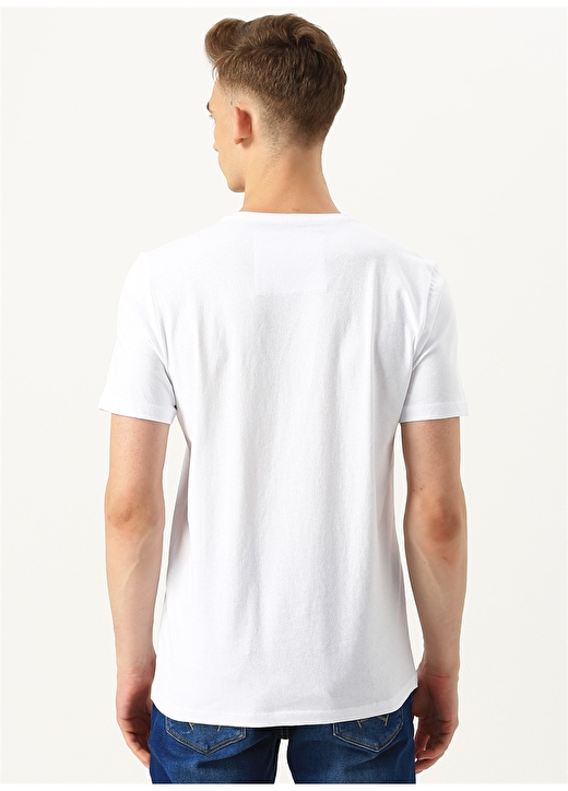 Only & Sons Baskılı Beyaz T-Shirt 4