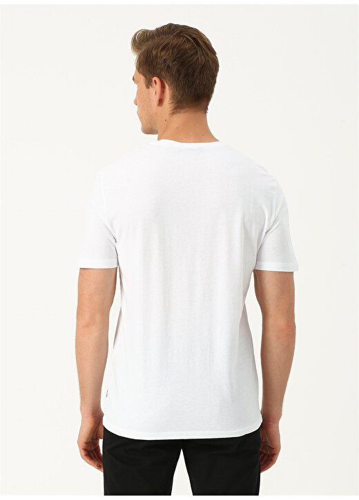 Only & Sons Baskılı O Yaka Beyaz T-Shirt 4