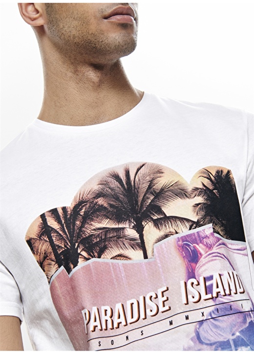 Only & Sons Paradise Island Beyaz T-Shirt 2