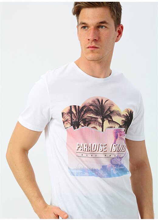 Only & Sons Paradise Island Beyaz T-Shirt 3
