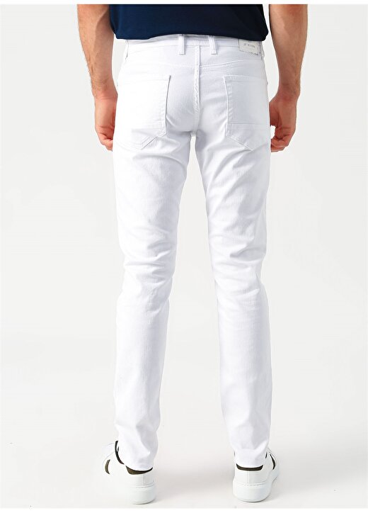 Loft Ricardo Slim Fit Beyaz Klasik Pantolon 4