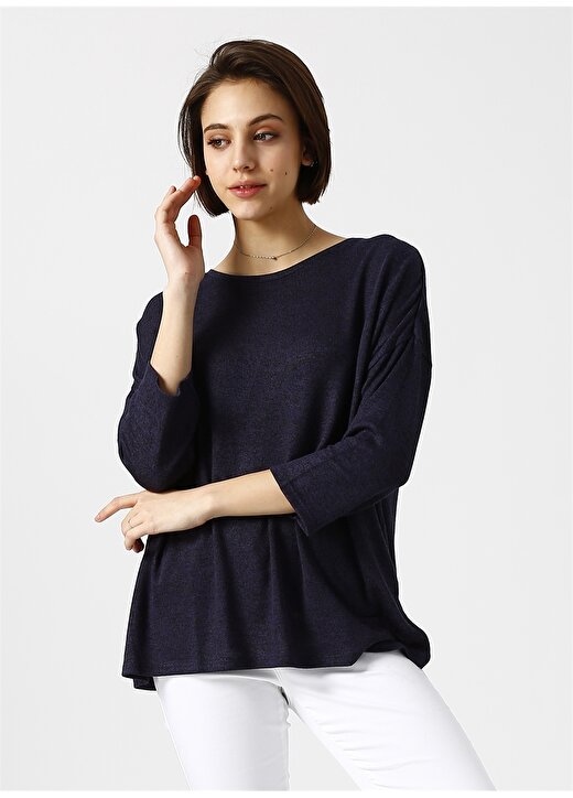 Vero Moda Basic Koyu Lacivert Kadın Bluz 3