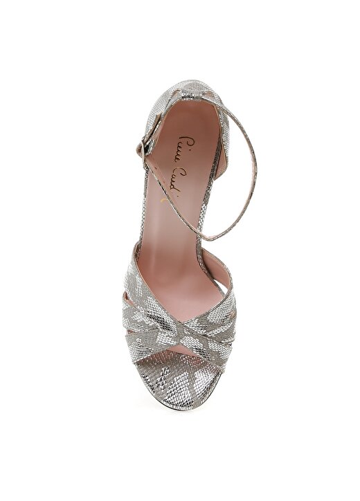 Pierre Cardin Gümüş Kadın Kalın Topuklu Ayakkabı 54010 4