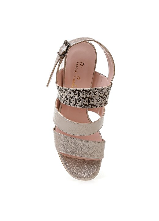 Pierre Cardin 54017 Yazlık Deri Altın Kadın Topuklu Ayakkabı 4