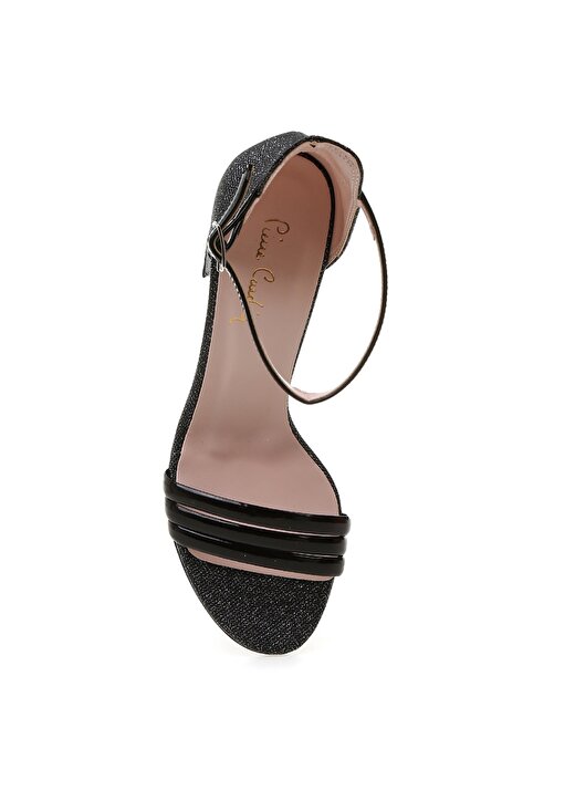 Pierre Cardin 54038 Desenli Yazlık Siyah Kadın Topuklu Ayakkabı 4