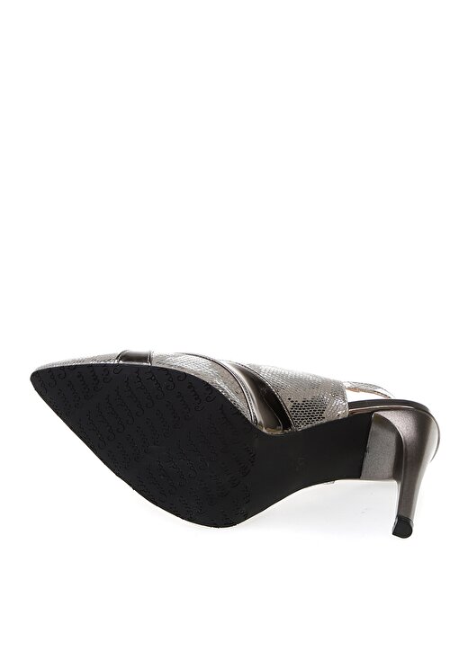 Pierre Cardin 54083 Yılan Desenli Gümüş Kadın Topuklu Ayakkabı 3