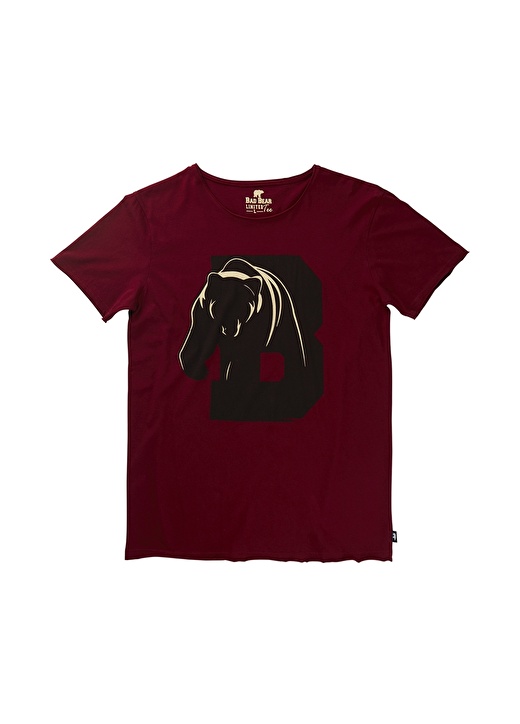 Bad Bear Baskılı Bordo T-Shirt 1